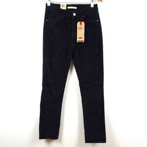 Levi's Skinny Corduroy Jeans Women's Size 4 Black Mid Rise